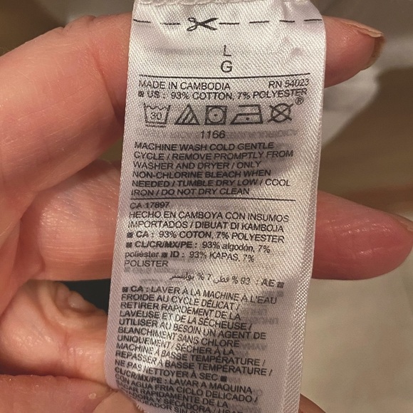 OLD NAVY ombré dyed sweatshirt, sz L, blue white, pullover crewneck - Picture 6 of 6